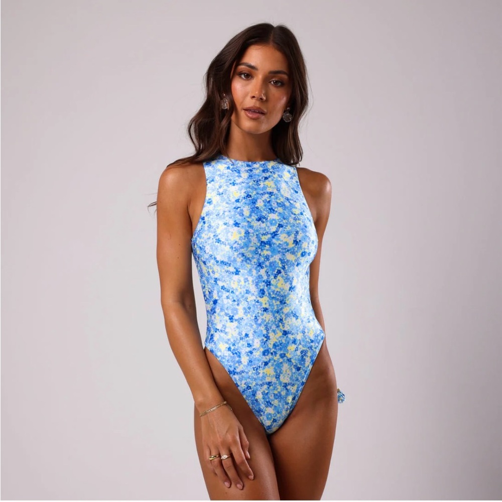 Kulani Kinis Blue and Yellow One Piece Swimsuit